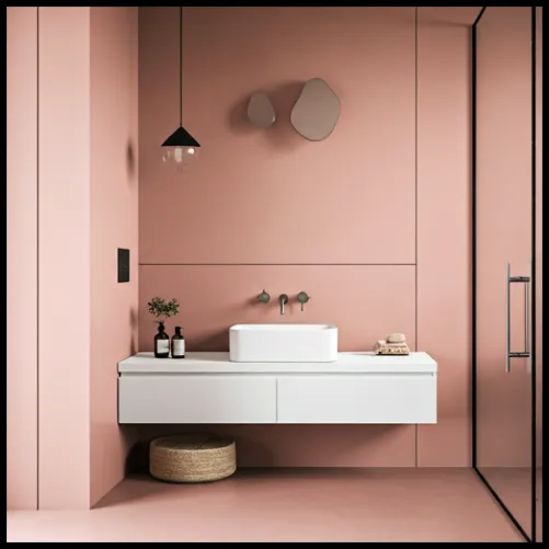 Tonal Pink Accent Wall