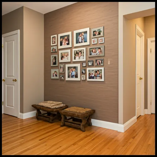 Family Photo Hallway Decor Idea