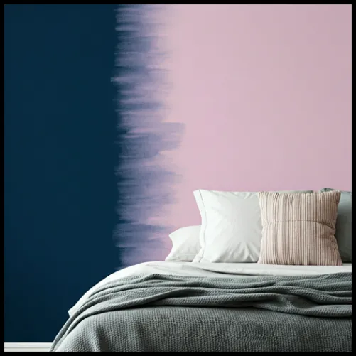 Two-Toned Bedroom Accent Wall Idea