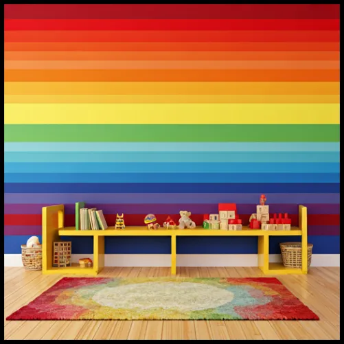 Add a Rainbow Accent Wall