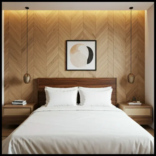 Oversized Headboard as an Accent Wall